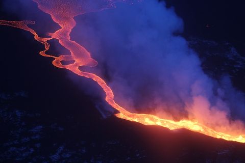 The volcanic eruption in Holuhraun.