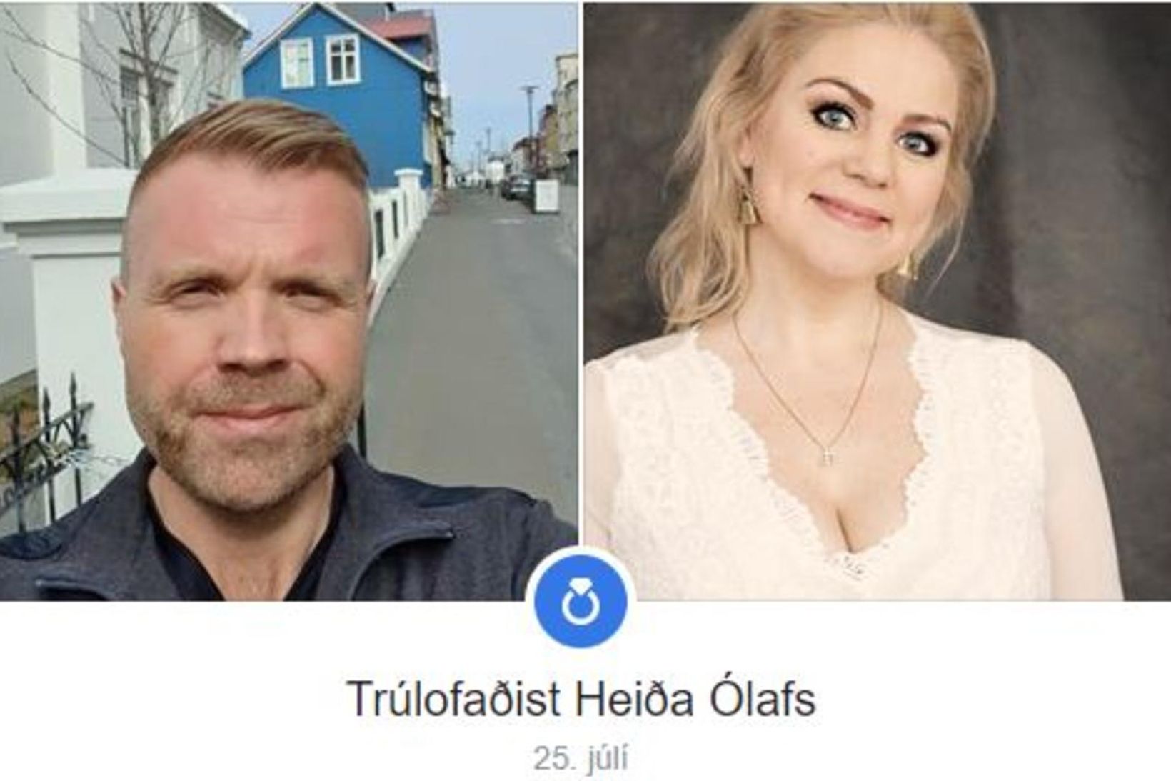 Helgi Páll Helgason og Heiða Ólafs trúlofuðu sig um helgina.