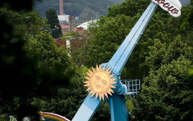 Leiktækið sem bilaði í Liseberg í gær.