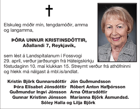 Þóra Unnur Kristinsdóttir,