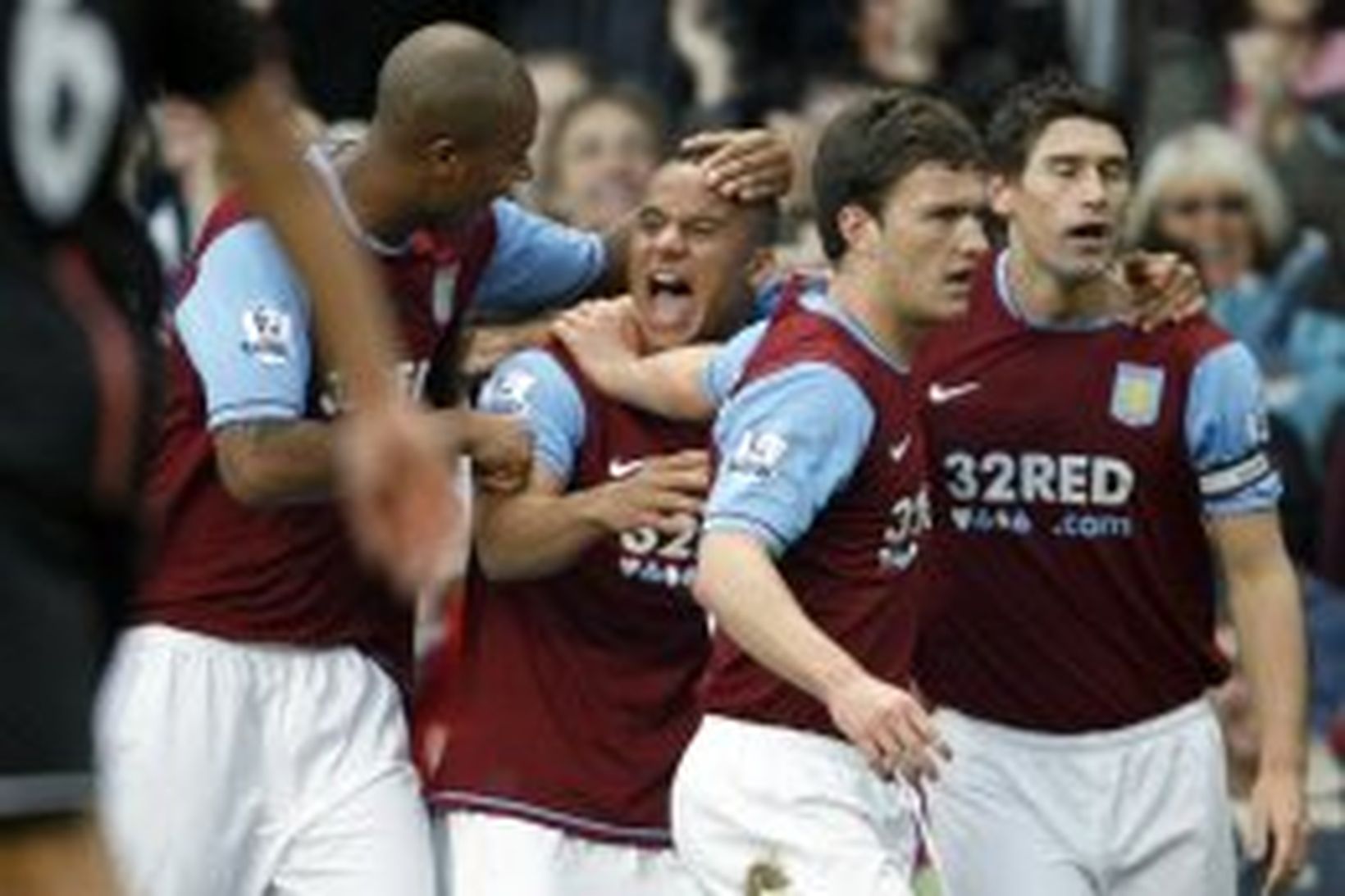 Aston Villa hafði betur í borgarslagnum í dag.