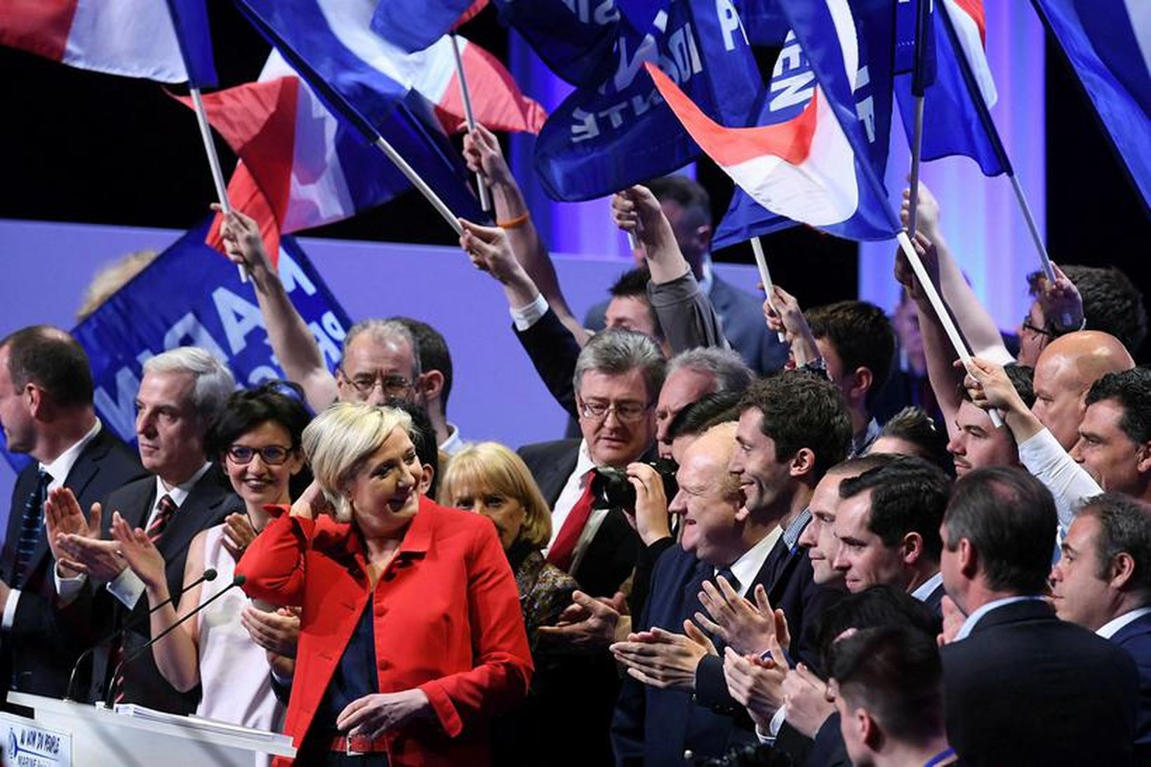 Liberation sagði ræðu Marine Le Pen, forsetaframbjóðanda Þjóðfylkingarinnar, vera mestu …