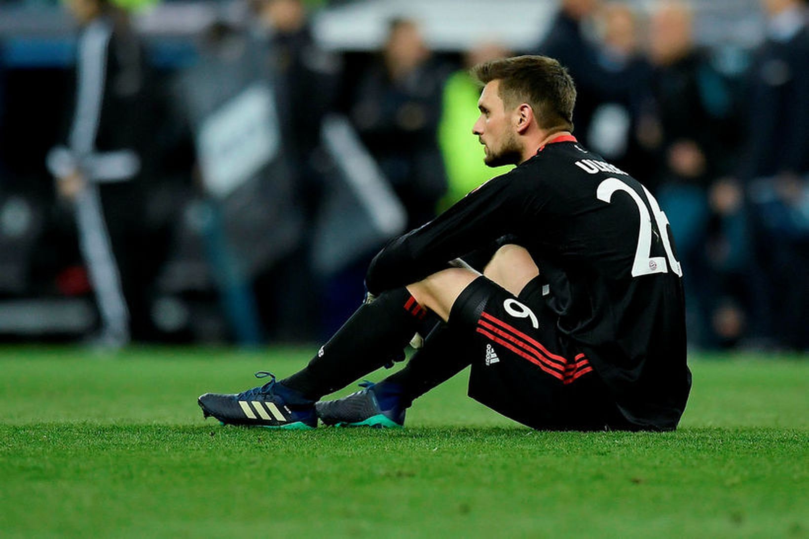 Viðbrögð Sven Ulreich eftir mistökin hræðilegu.