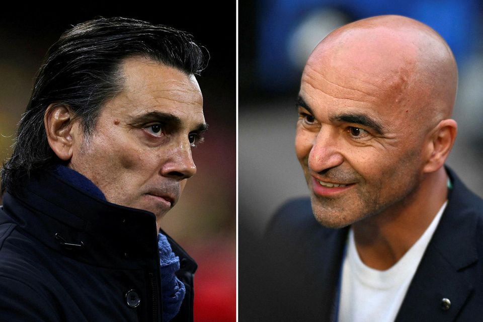 Vincenzo Montella þjálfar Tyrki og Roberto Martinez þjálfar Portúgali.
