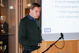 Magnús Tumi Guðmundsson hélt framsögu á fundinum.