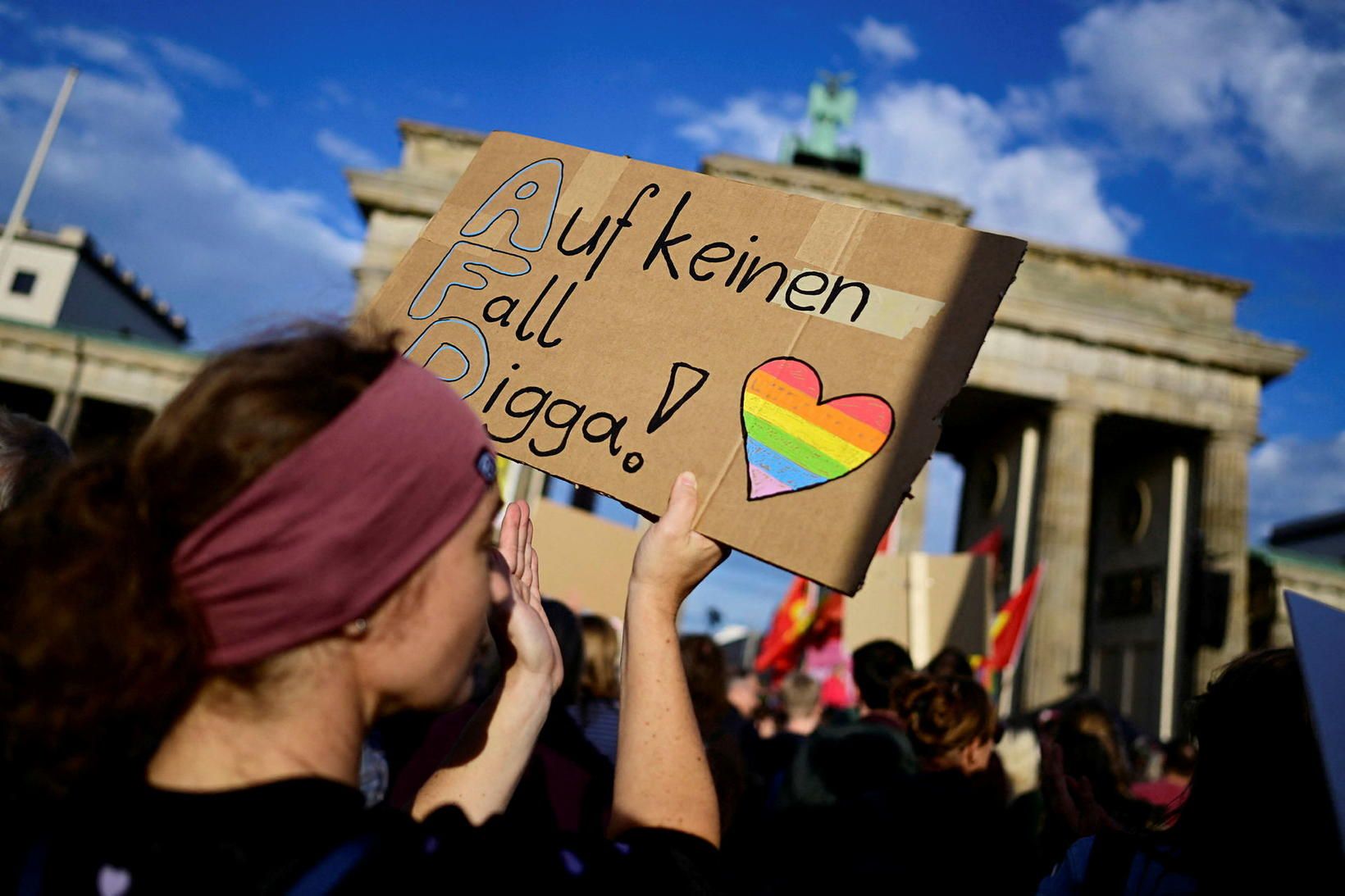 Nokkur þúsund mótmæla sigri AfD í Berlín