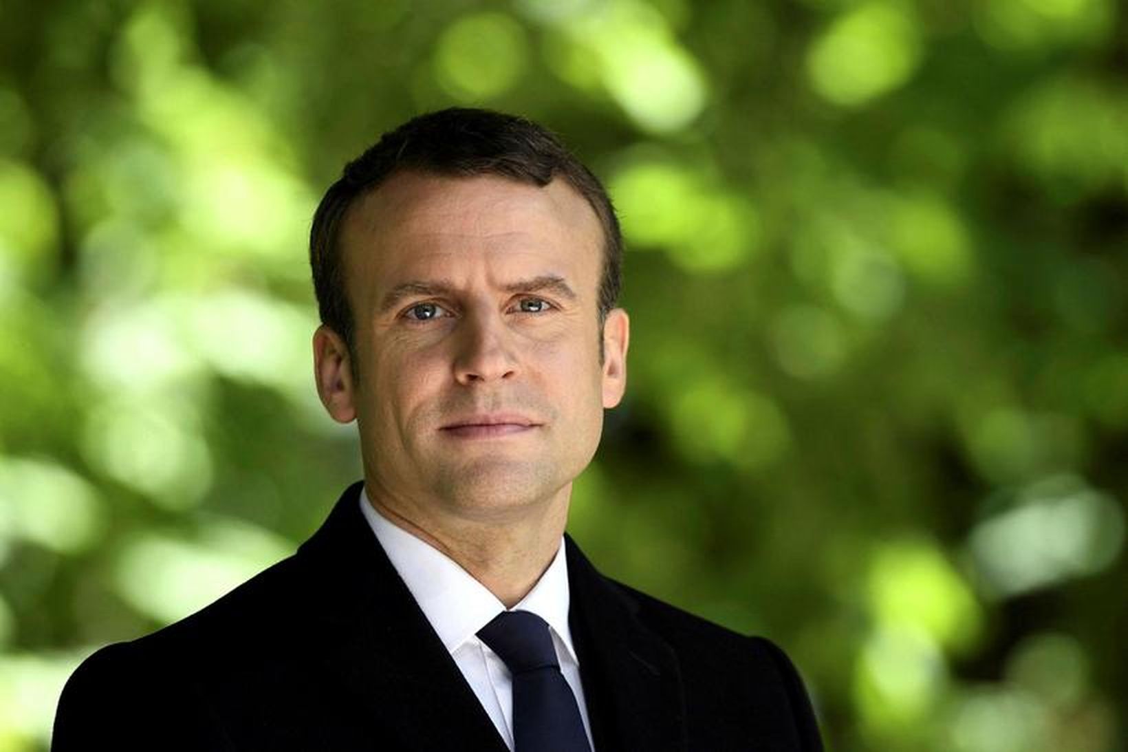 Emmanuel Macron tekur við embætti forseta Frakklands á sunnudaginn.