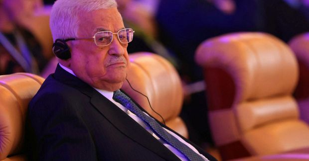 Mahmud Abbas, forseti Palestínu, á ráðstefnunni í Sádi-Arabíu.