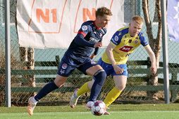 Gunnar Jónas Hauksson með boltann í leik liðanna á síðustu leiktíð.