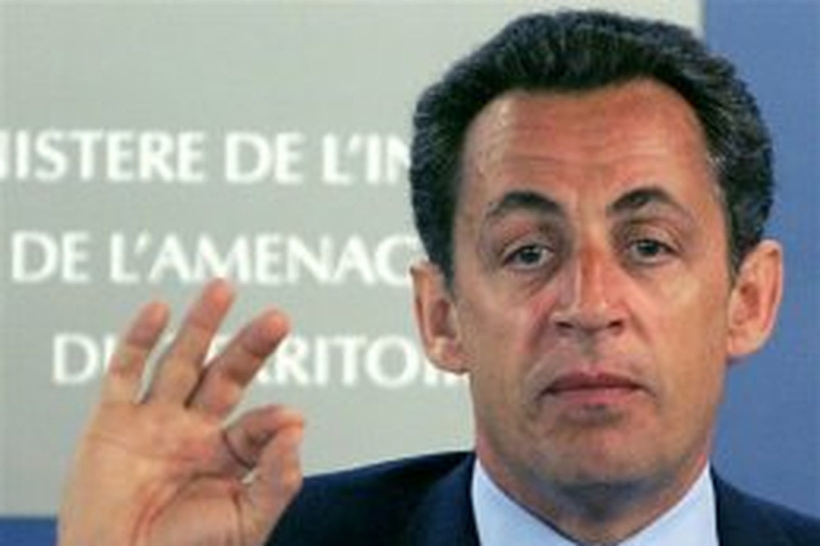 Niolas Sarkozy, innanríkisráðherra Frakklands.