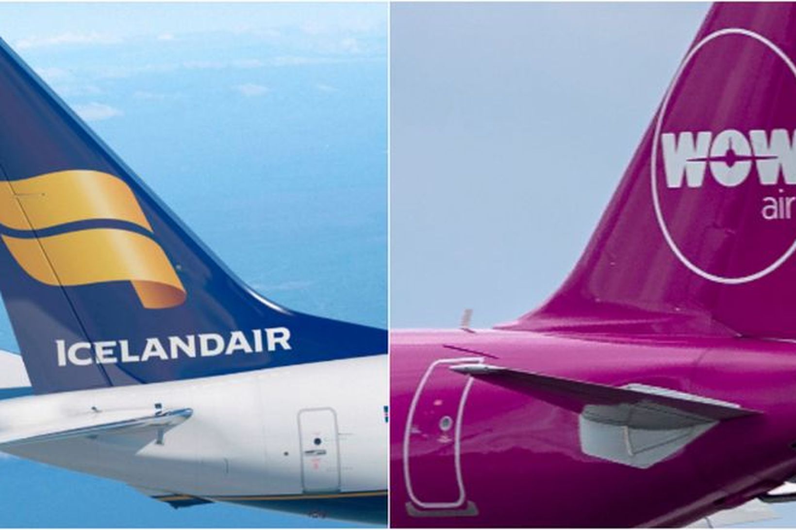 Icelandair og Wow air.