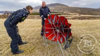 LHG Æfir sig með nýja Slökkvuskjóðu við Skorradal