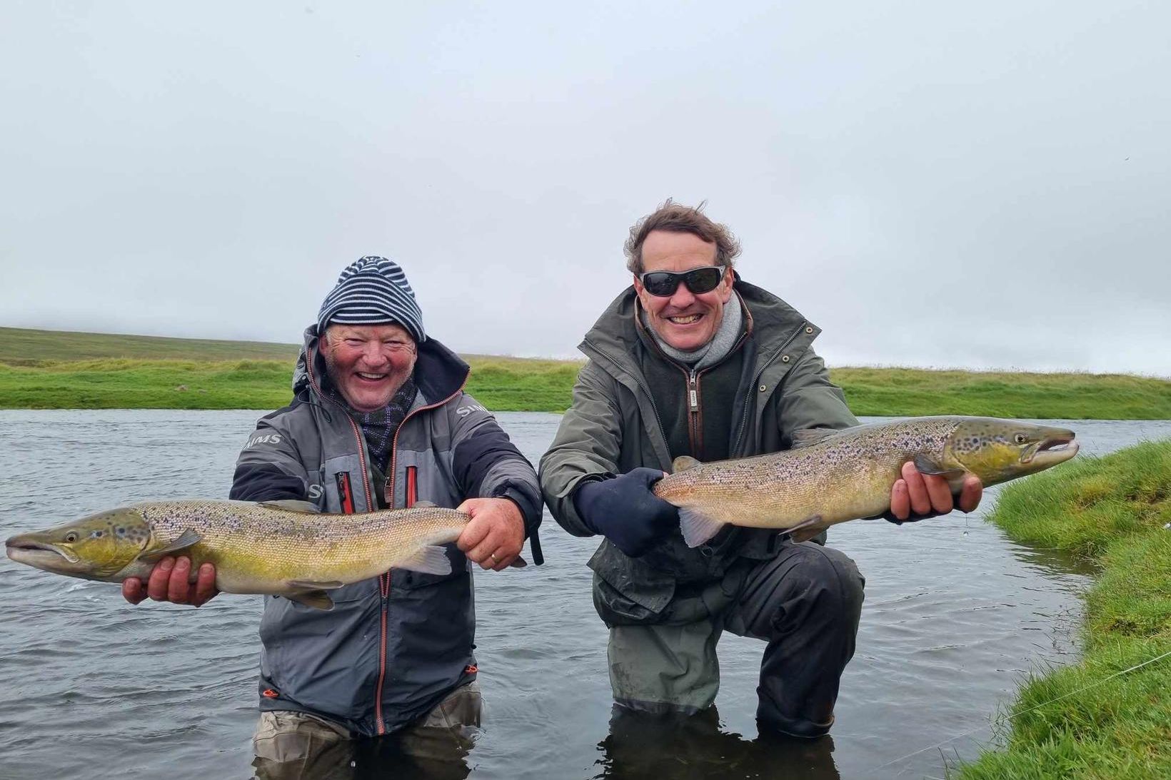 Kátir karlar í Mýrarkvísl. Veiðin þar í sumar hefur verið …