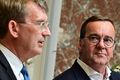 Varnarmál Poulsen og Pistorius á fundi sínum í Kaupmannahöfn.