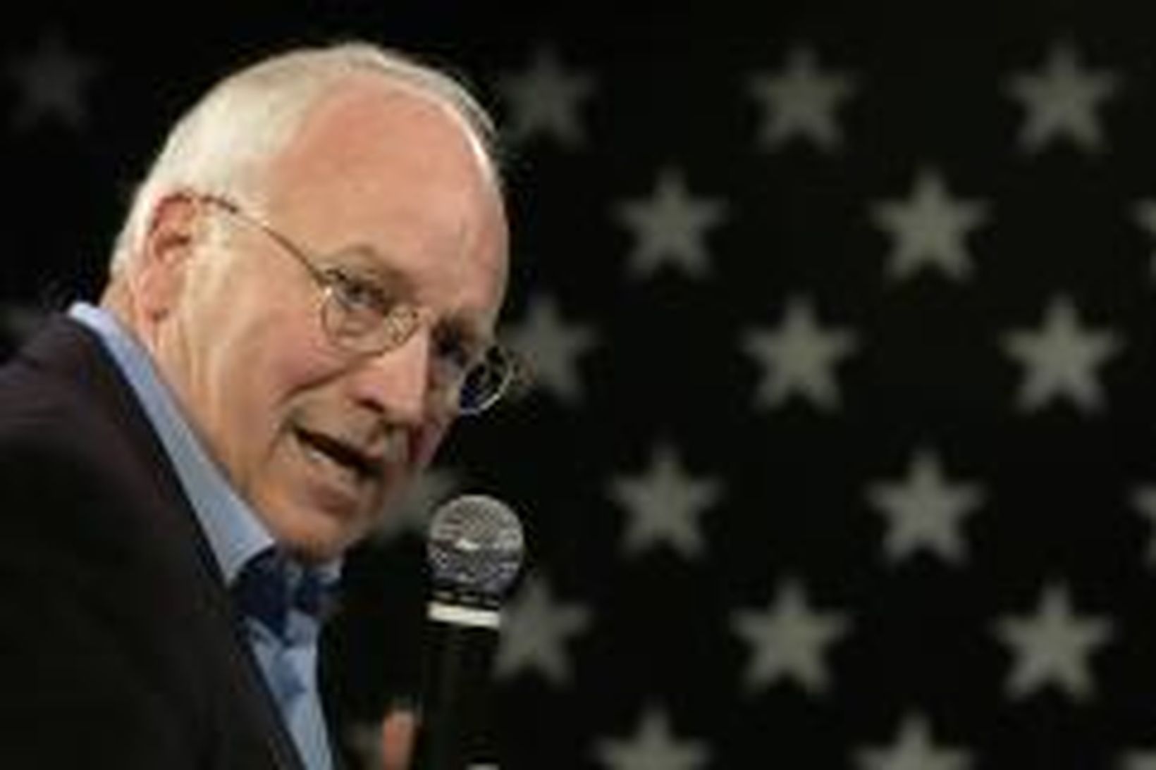 Dick Cheney á framboðsfundi í Des Moins í gær.