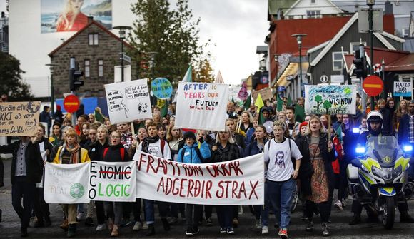 Fjölmenn mótmæli fyrir loftslagið