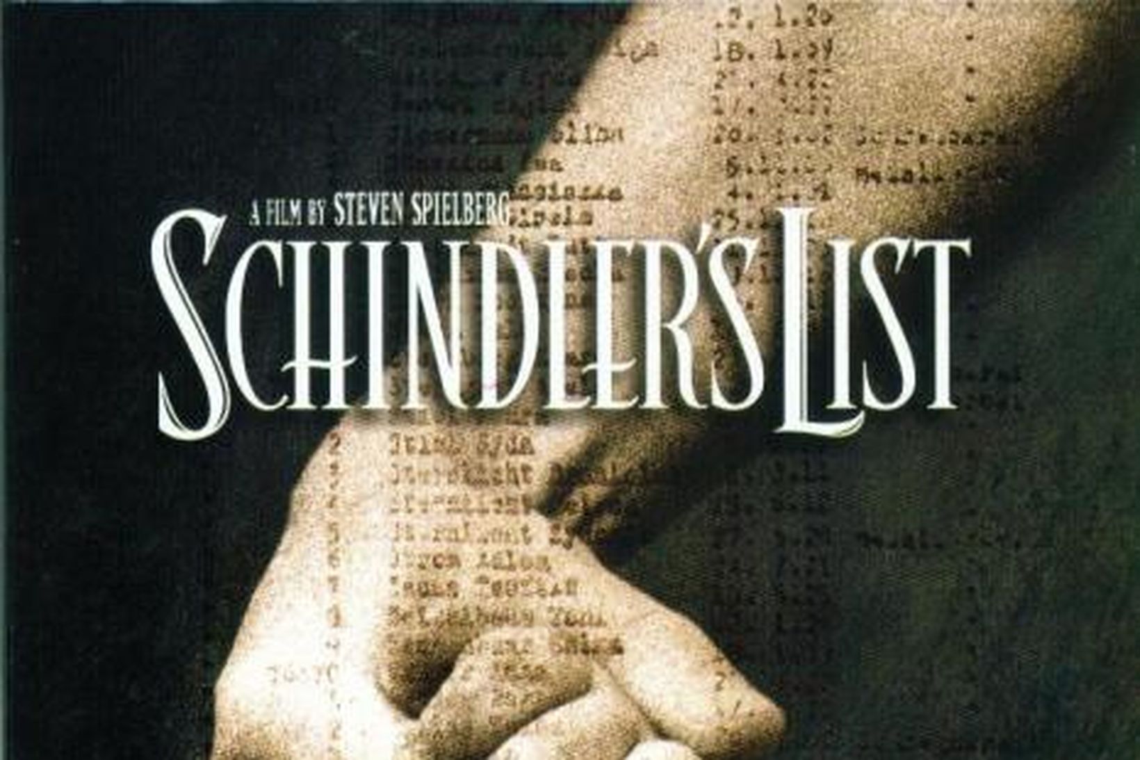 Steven Spielberg gerði kvikmyndina um lista Schindlers árið 1993.