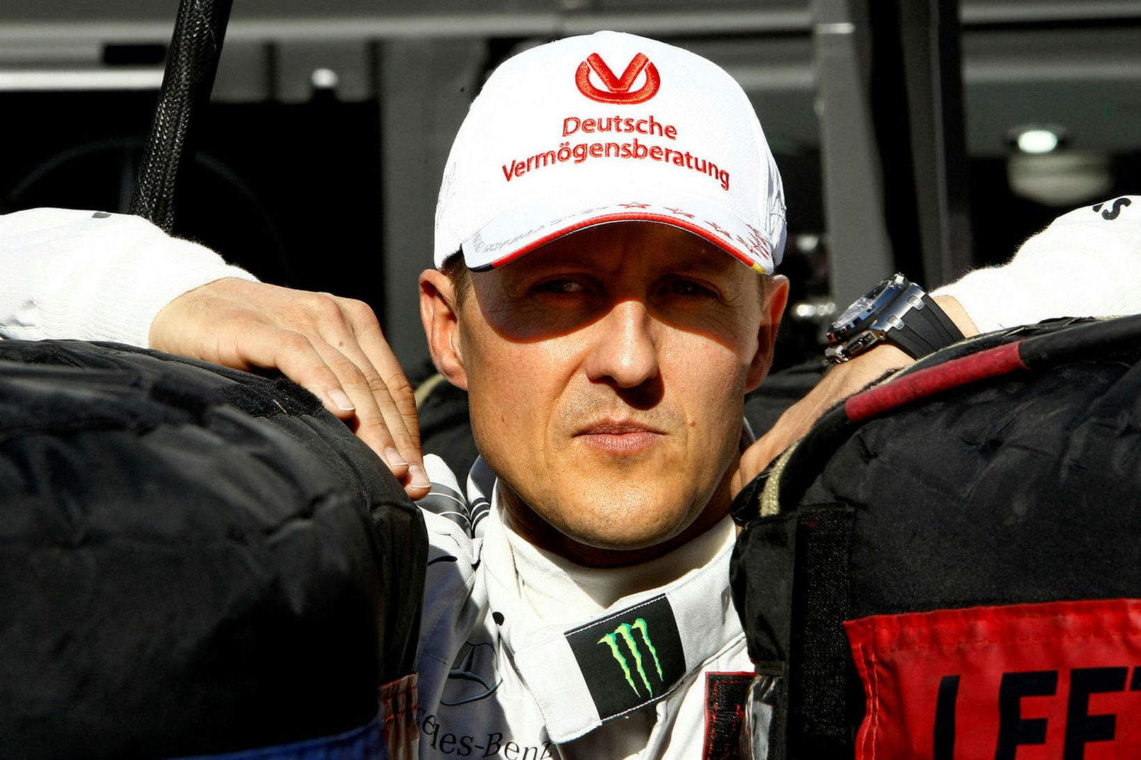 Michael Schumacher sást á meðal fólks um helgina.