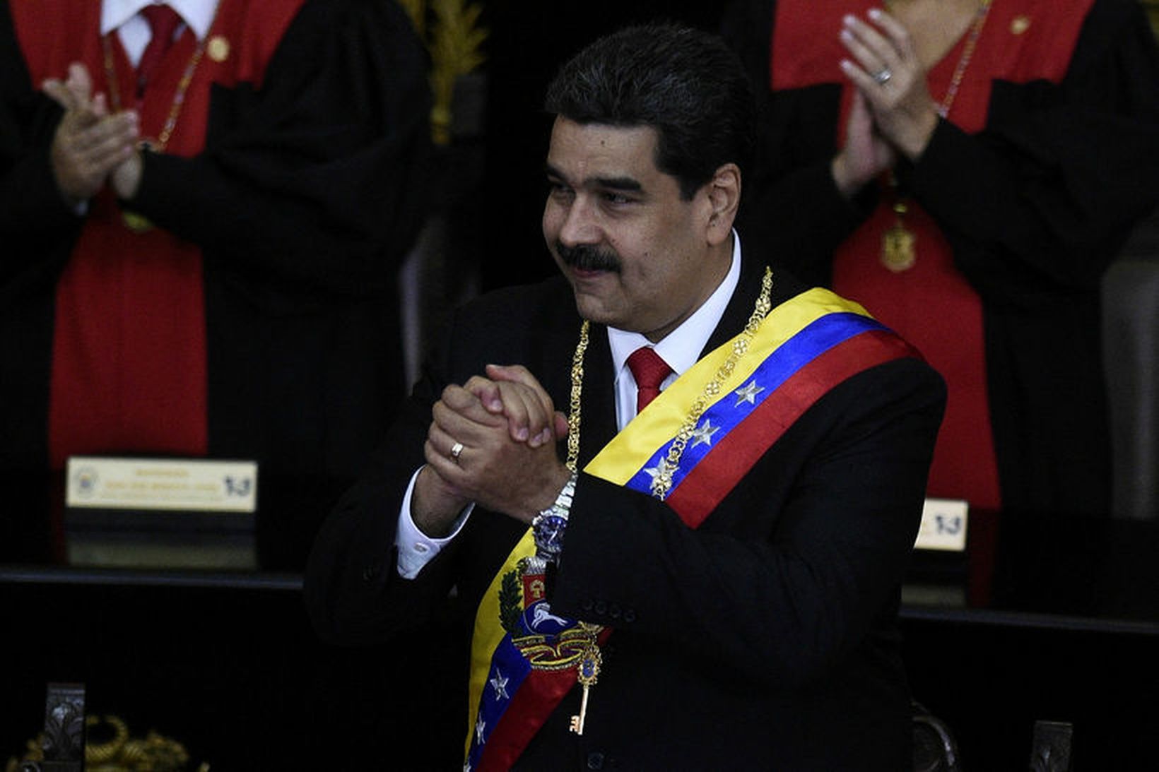 Nicolas Maduro í Hæstarétti í dag.