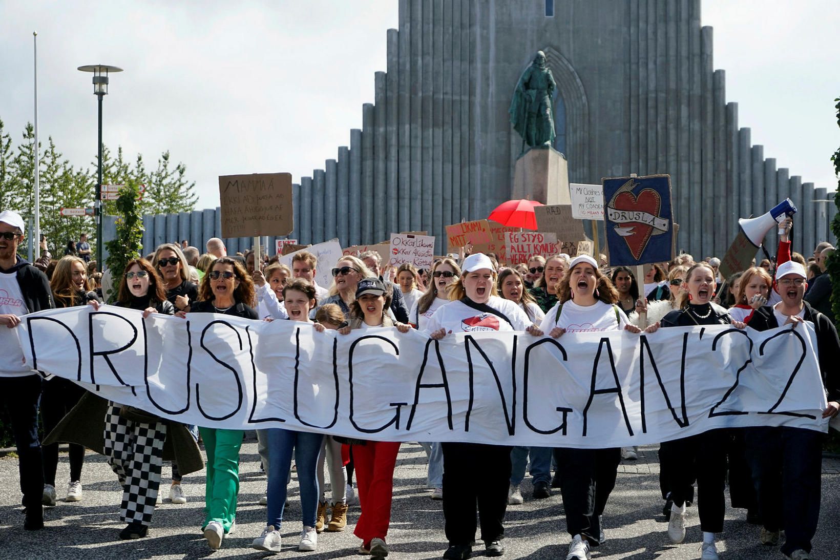 Skipulagsteymi Druslugöngunnar hefur sent frá sér tilkynningu.