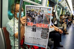 Dagblaðið Apple Daily hef­ur stutt við lýðræðis­hreyf­ingu Hong Kong.