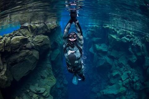 Diving in Silfra is an especially popular activity in Iceland.