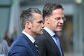 NATO Hegseth og Rutte mæta til fundarins í Brussel í gær.