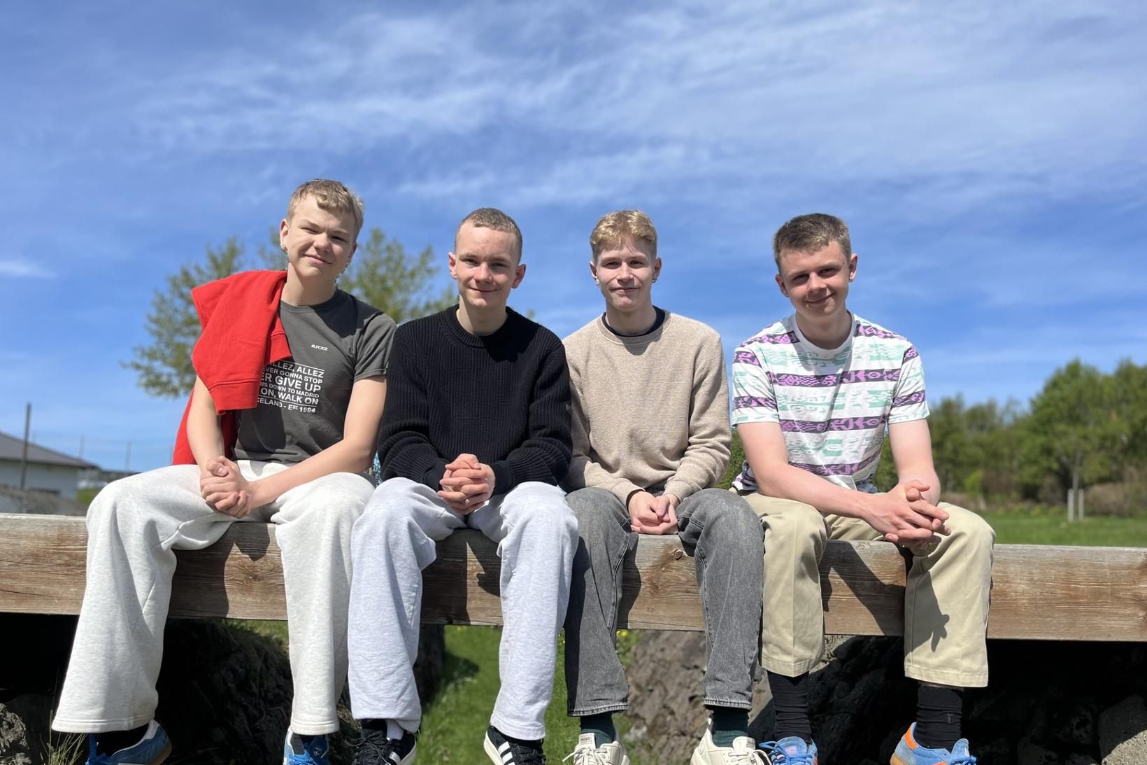 Vinirnir Sturlaugur Hrafn Ólafsson, Eyjólfur Flóki Freysson, Helgi Þrastarson og …