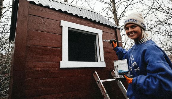 Arna og Tómas gerðu upp kofa í sóttkví