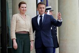 Emmanuel Macron Frakklandsforseti sendi Mette Frederiksen, forsætisráðherra Danmerkur, batakveðjur á X.