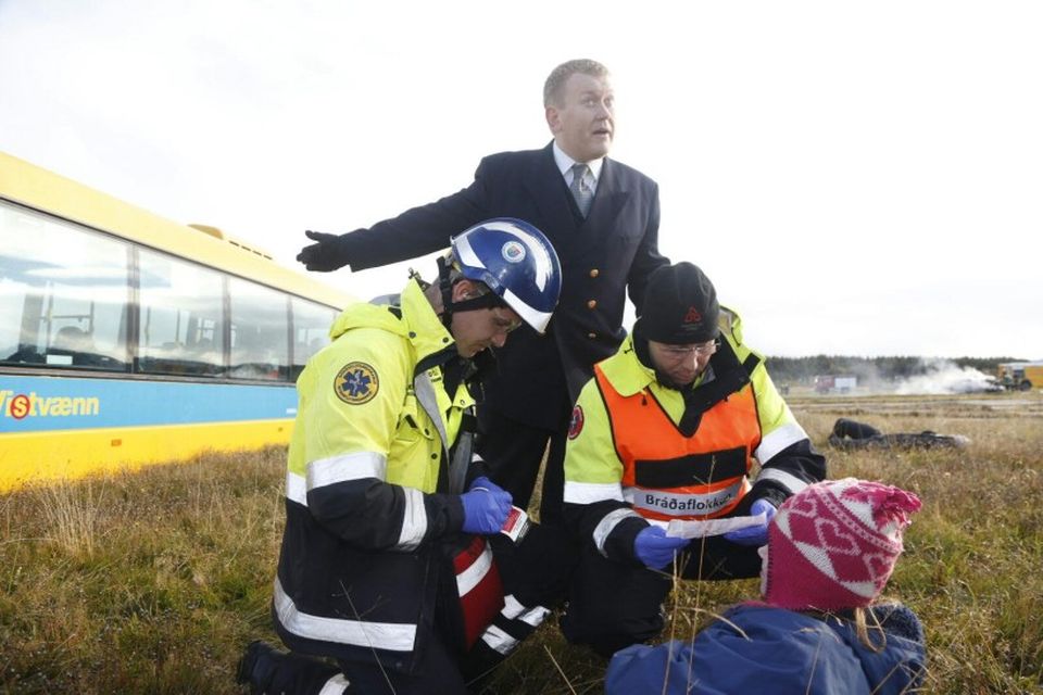 Flugslysaæfing á Reykjavíkurflugvelli