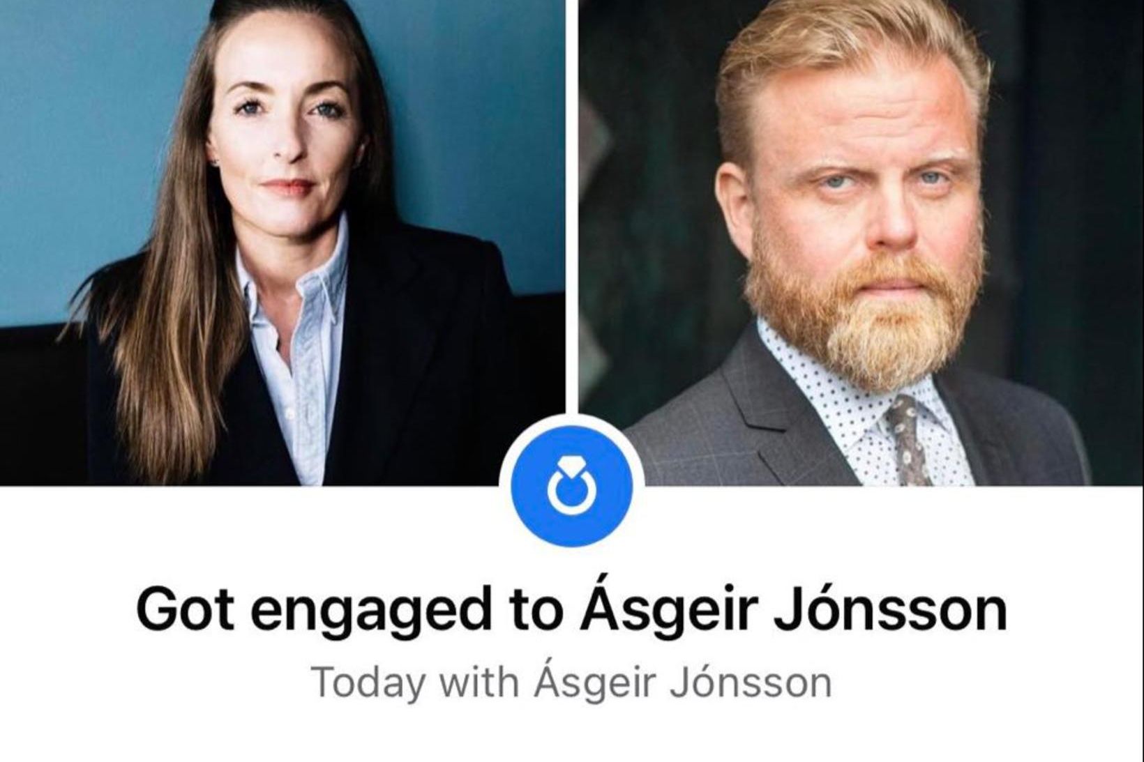 Helga Viðarsdóttir og Ásgeir Jónsson eru trúlofuð.
