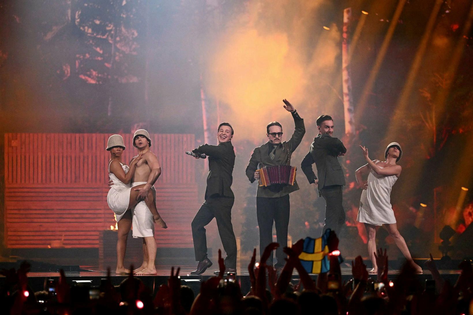 KAJ keppti með Íslandi í fyrri undankeppni Eurovision.