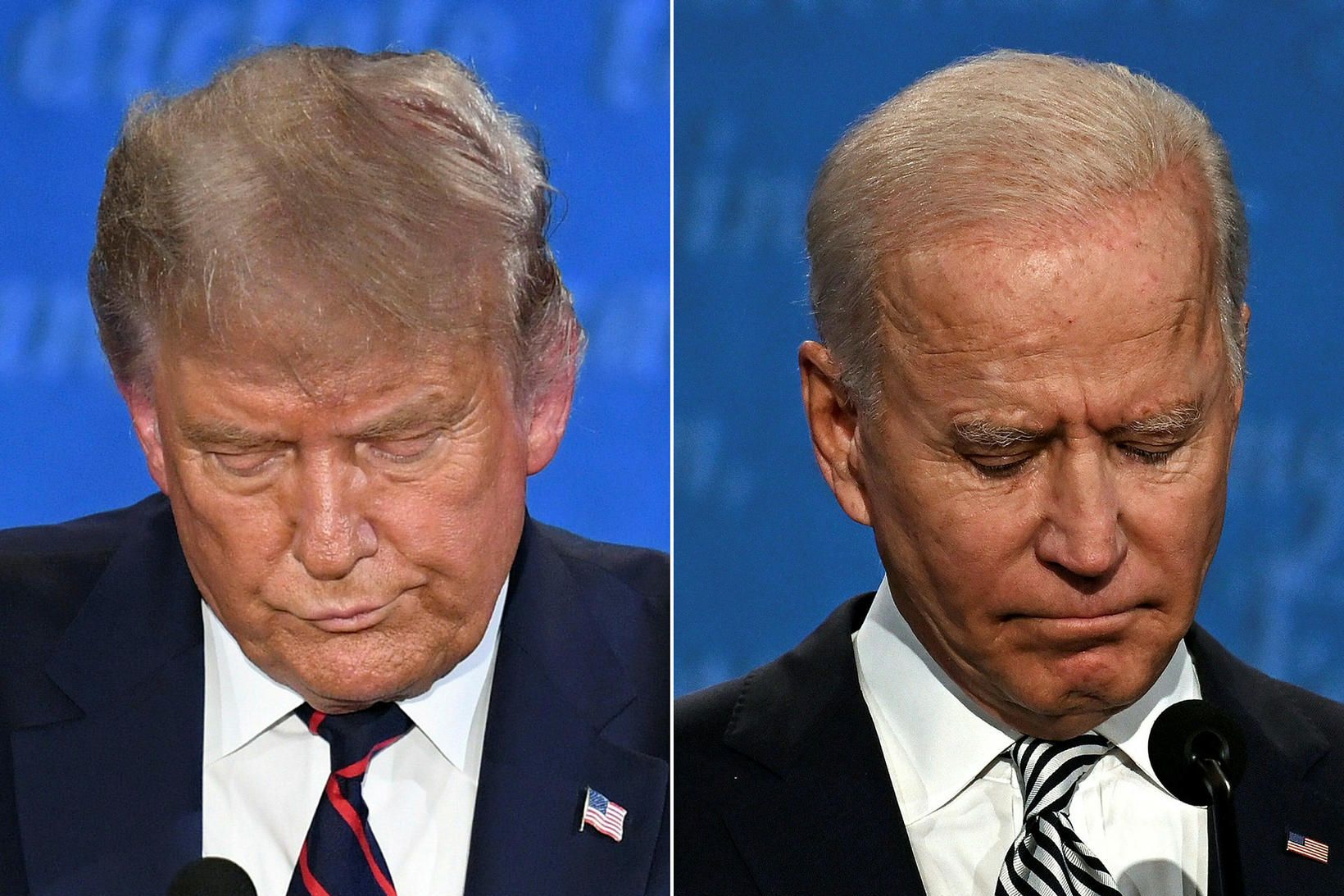 Donald Trump Bandaríkjaforseti og Joe Biden forsetaefni demókrata.