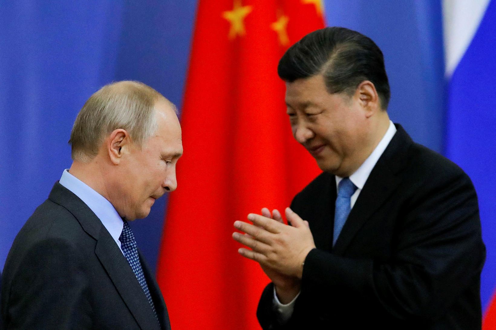Vladimír Pútín Rússlandsforseti og Xi Jinping forseti Kína árið 2019.