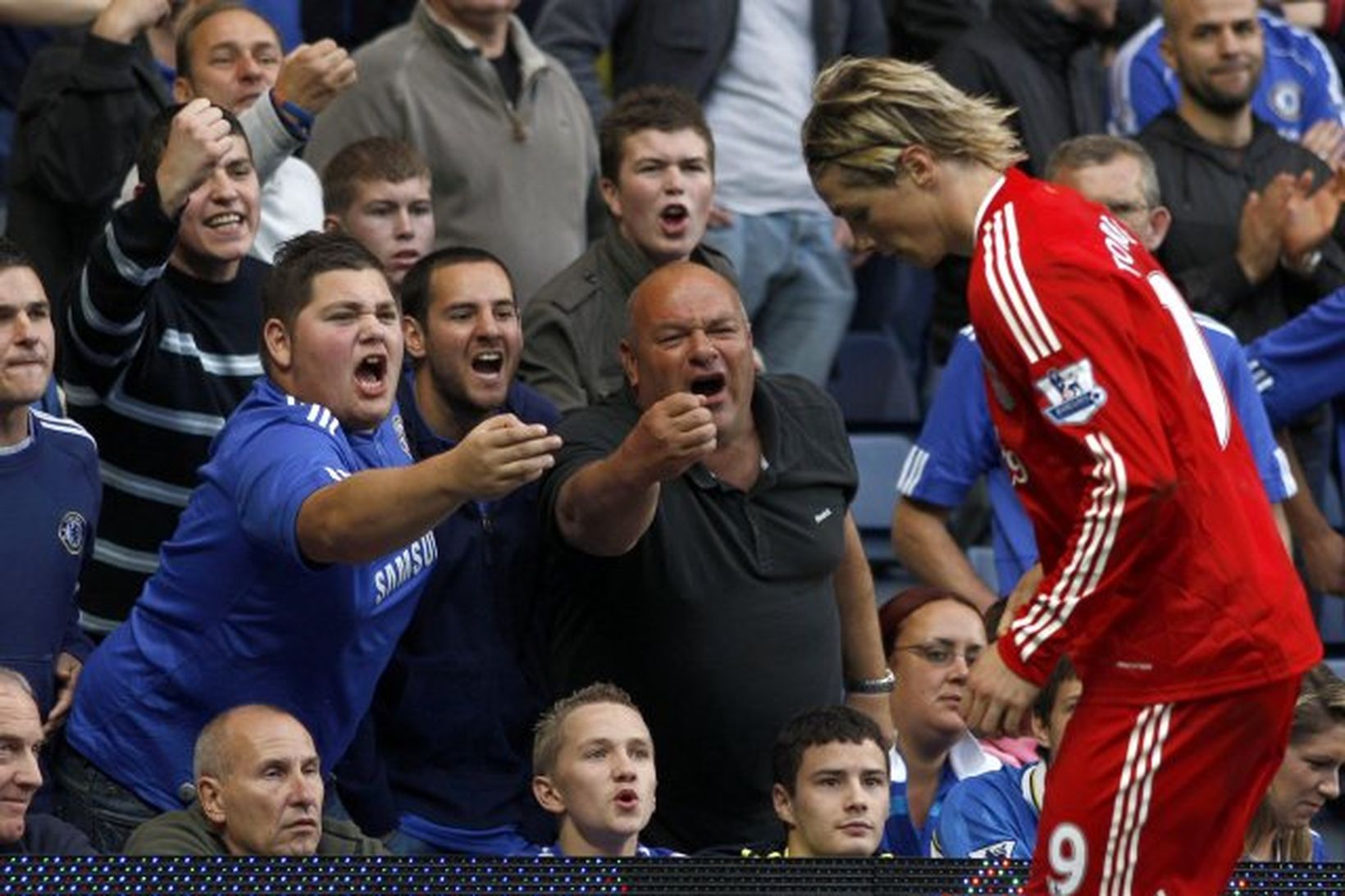 Fernando Torres var ekki á skotskónum í gær og hér …