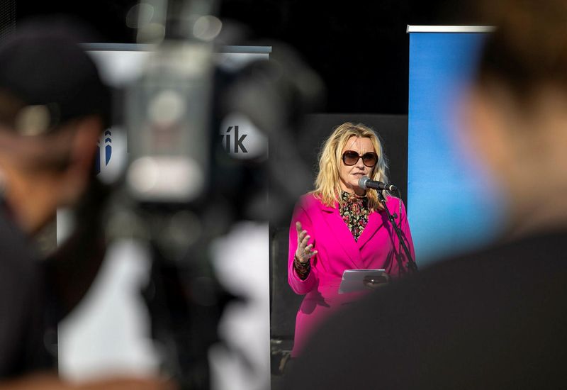 The mayor at a press conference about Culture Night earlier today.