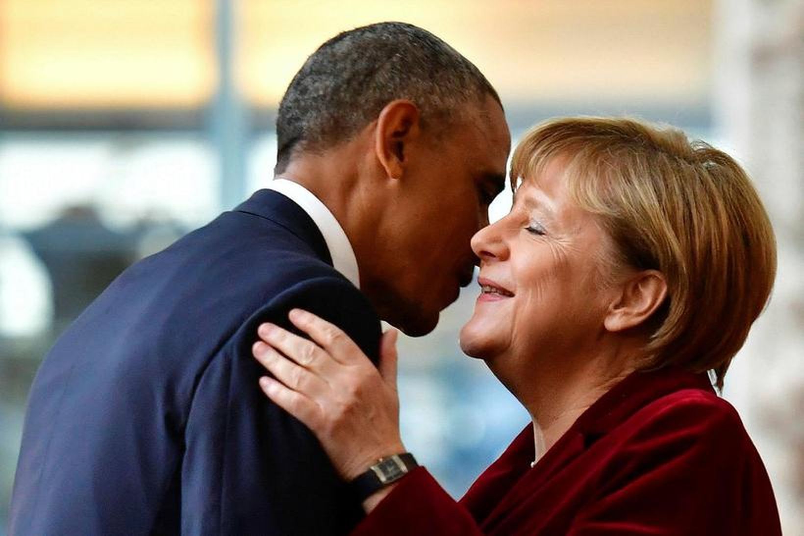 Angela Merkel með Barack Obama, fráfarandi forseta Bandaríkjanna.