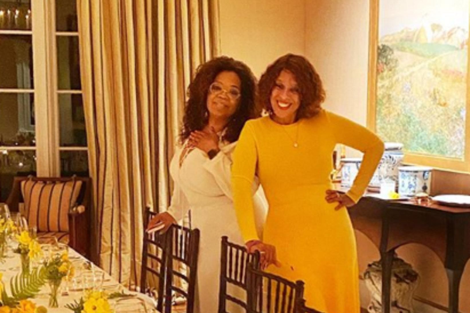 Oprah Winfrey ásamt bestu vinkonu sinni Gayle King á 65 …