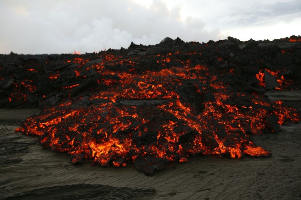 Eldgosið í Holuhrauni - myndir teknar að morgni mánudags, 1. september