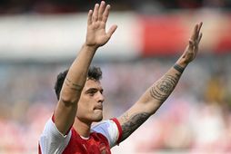 Granit Xhaka flék síðast með Arsenal á Englandi.