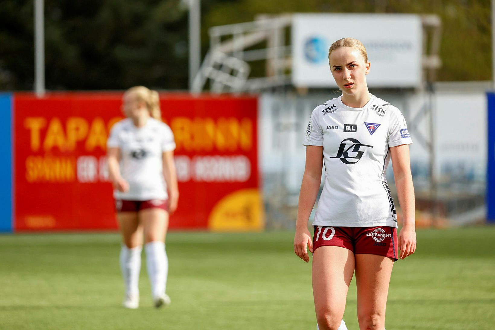 Elísa Bríet Björnsdóttir var í stuði í Fossvoginum.