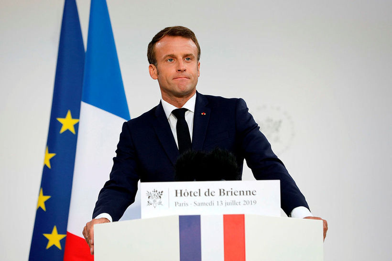 Emmanuel Macron hélt ræðu í franska varnarmálaráðuneytinu í dag. Að …