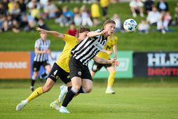 Eiður Gauti Sæbjörnsson með boltann á mánudaginn.