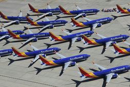 737 vélar Boeing á vegum Southwest Airlines sem hafa verið kyrrsettar eins og vélar sömu …