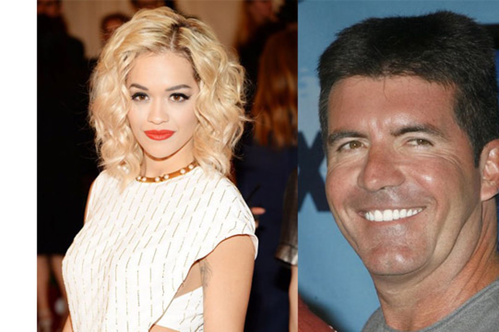 Meðdómararnir Rita Ora og Simon Cowell.