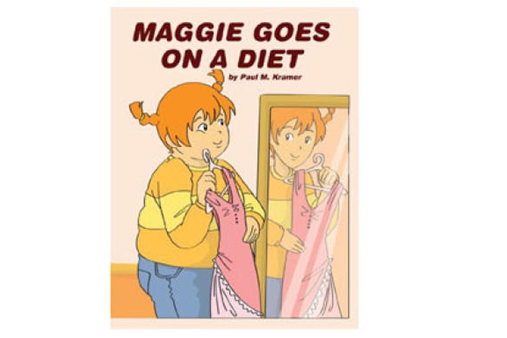 Forsíða bókarinnar „Maggie goes on a Diet“.