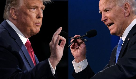 Biden æfir sig í flugskýli fyrir kappræðurnar
