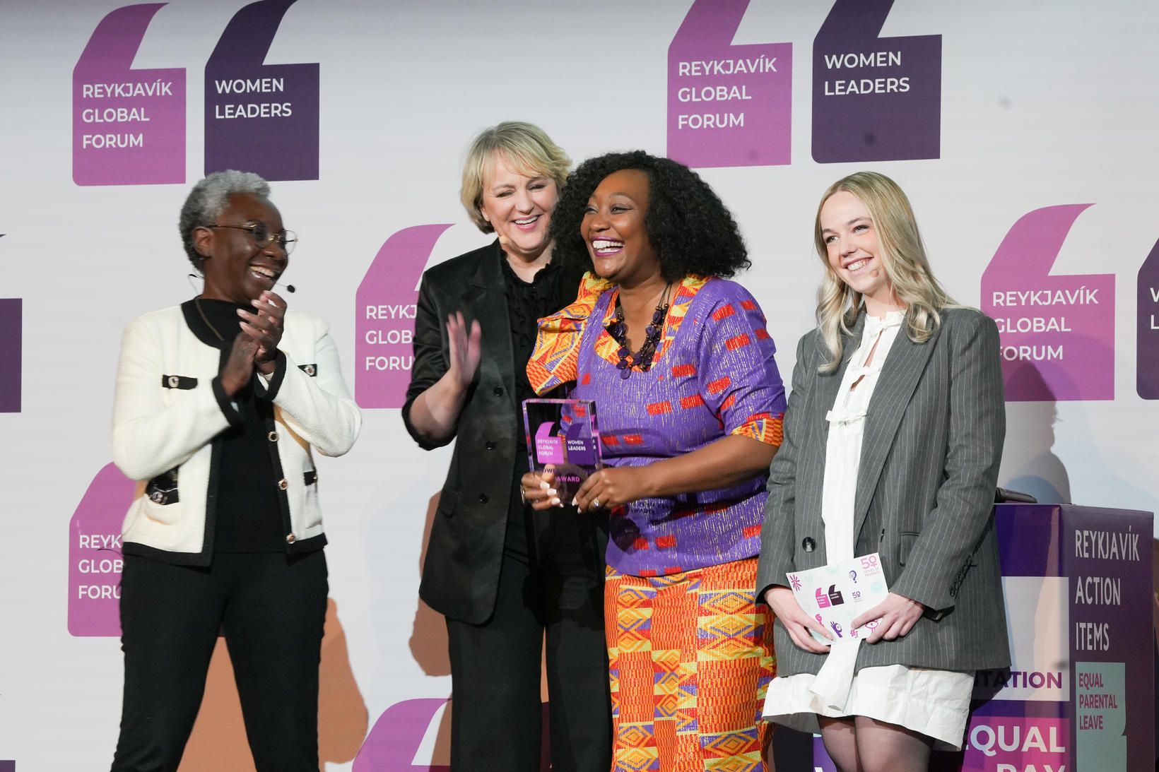 Þrjú hlutu verðlaun á Heimsþingi kvenleiðtoga