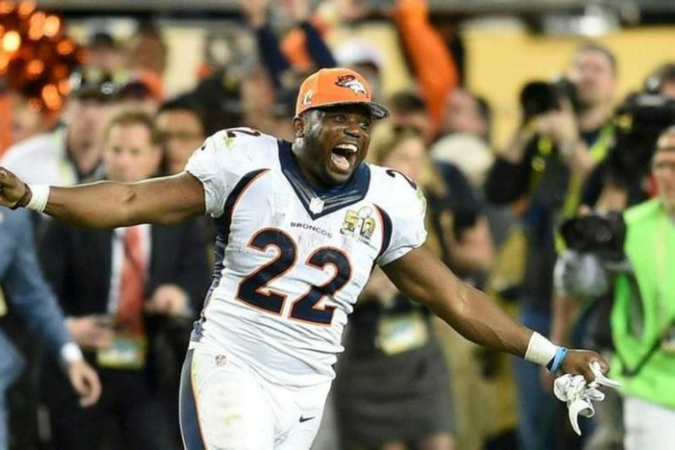 C. J. Anderson fagnar sigri Broncos.